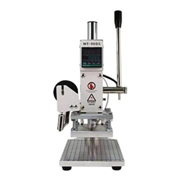 Imagem de Máquina de estampagem a quente em relevo WT-90DS pequeno manual digital multifuncional logotipo couro marca máquina de couro logotipo personalizado impressora térmica (cor: 8x10 sem furo