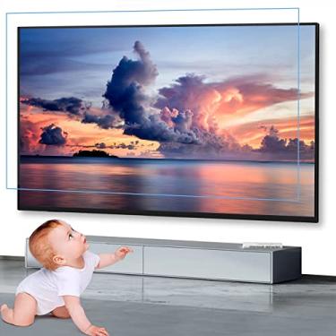 Imagem de uhyOHF Película protetora de tela de TV, 43-75 polegadas antiluz azul/à prova d'água/à prova de óleo/à prova de poeira/resistente a arranhões, proteção ocular/75 pol. 1682 x 966 mm (60 pol. 1327 x 749