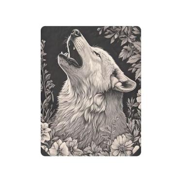 Imagem de xigua Lençol de berço uivando lobo branco para meninas e meninos, lençol macio e respirável adequado para berço padrão e cama infantil 68,5 x 99 cm