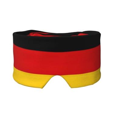 Imagem de Máscara protetora para olhos e orelhas com estampa de bandeira da Alemanha, respirável, ajustável, blecaute, confortável