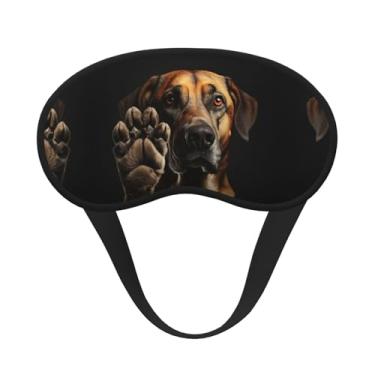 Imagem de Máscara de dormir blackout com estampa de pata de animal de estimação para cães, máscara para os olhos, leve, macia, para dormir, meditação, viagem, ioga