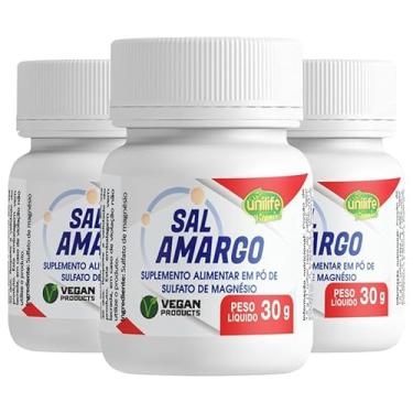 Imagem de Kit 3 Sal Amargo Sulfato de Magnésio Unilife 30g