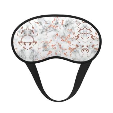 Imagem de Máscara de dormir blackout com textura de mármore com estampa de respingos de cobre, máscara para os olhos, leve, macia, para dormir, meditação, viagem, ioga