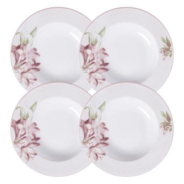 Imagem de Jogo De Pratos Fundos 28Cm Kit 4 Peças Poeme Sopa Porcelana