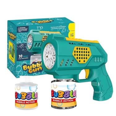 Imagem de Pistola de Bolhas Infantil com 10 Saídas – Bubble Gun Colorida, Leve, Divertida e Fácil de Usar