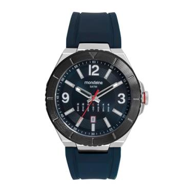 Imagem de Mondaine Relógio Masculino Prata Pulseira Silicone Calendário