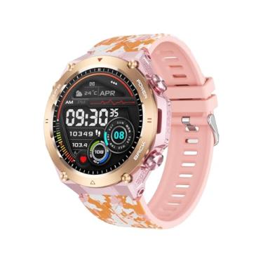 Imagem de EBTOOLS Relógio Inteligente, Tela Ips 1,45 Polegadas, 100+ Modos Esportivos, GPS, Prova de água, Lembrete de Vibração, 13 Idiomas, Carregamento Magnético, Rastreamento de Sono (rosa camuflado)