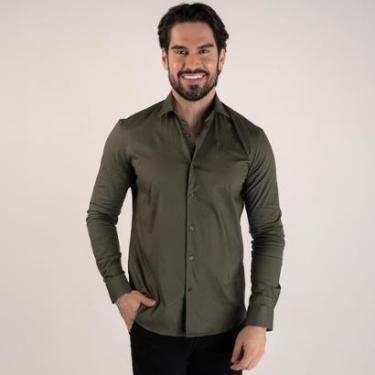 Imagem de Camisa Aramis Tricoline Stretch Verde-Masculino