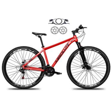 Imagem de Bicicleta Aro 29 Absolute Nero 5 Alumínio 21v Freio Hidráulico Garfo Suspensão Mountain Bike vermelho Tam: 19