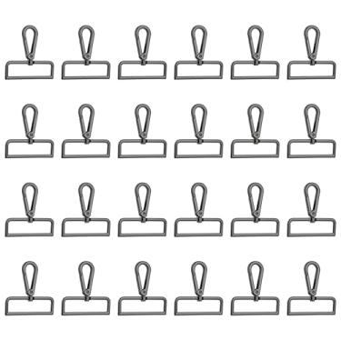 Imagem de Framendino Pacote Com 24 Fechos Giratórios De Garra Lagosta, Ganchos Pressão Metal Em Forma D, Clipes Fecho Cordão Para Chaveiro, Joias, Artesanato Faça Você Mesmo, Bolsa, Fabricação Bolsas, 1,5" Br
