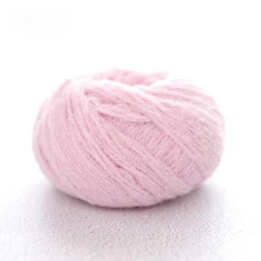 Imagem de Bolas de fio de feltro de lã sintética – Suprimentos de crochê e tricô para grampos de cabelo, bolsas artesanais e kits de artesanato (rosa)
