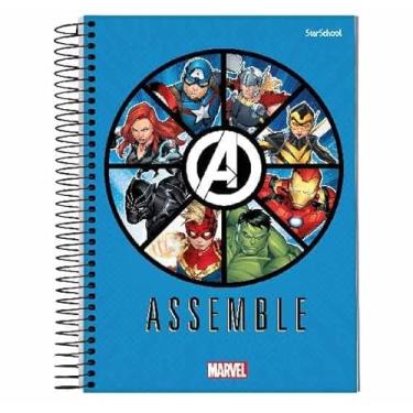 Imagem de Starschool – Caderno universitário capa dura espiral Avengers Marvel | Mega capacidade 20 matérias, 320 folhas | Organização total e estilo de herói