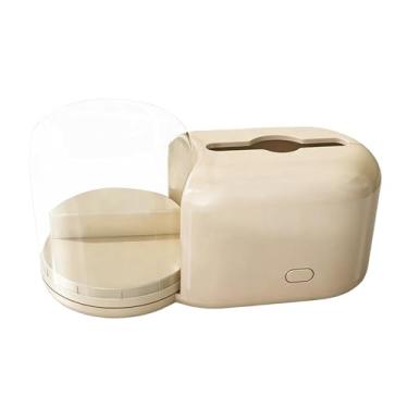 Imagem de KiBcsLic Porta-lenços, suporte para papel higiênico, organizador elegante de lenços faciais, estojo para papel higiênico para, hotel, carro, quarto, Branco