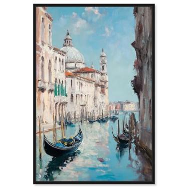 Imagem de Canal Clarity Canvas Print Kitchen Wall Decor by Art Remedy, moldura preta, 50 x 76 cm