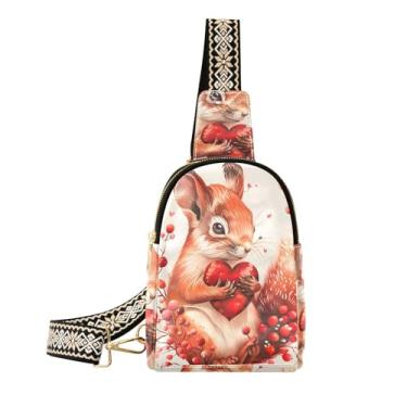 Imagem de CEBUGI Bolsa tiracolo feminina pequena de animal de couro, pochete transversal para trilhas, viagens ao ar livre