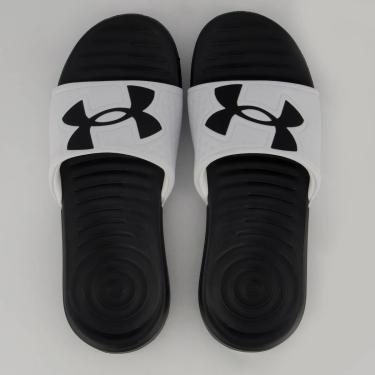 Imagem de Chinelo Under Armour Ansa Light Branco e Preto-Masculino