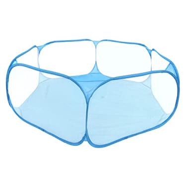 Imagem de GLOGLOW Tenda de Gaiola para Animais de Estimação, Cercadinho de Poliéster Respirável Transparente para Pequenos Animais, Cerca Portátil para Exercícios de de Estimação para Hamsters,