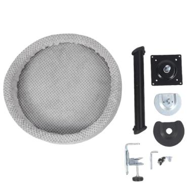 Imagem de Cama de mesa para gato, poleiro confortável, fixação de mesa, estrutura de ferro de alta resistência, móveis suspensos para escritório e casa