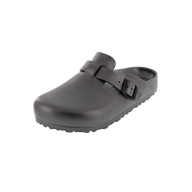Imagem de Birkenstock Tamancos Boston Suede, Cinza metálico antracite, 7-7.5 Narrow