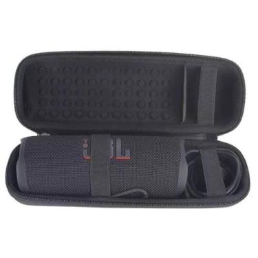 Imagem de Bolsa capa estojo case protetora rígida com compartimento interno para carregador e cabo compatível com JBL Flip 7