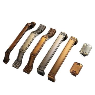 Imagem de Puxador de armário de cozinha de bronze vermelho retrô para porta de armário de liga de zinco puxador de gaveta de móveis vintage guarda-roupa 1 peça (1312)