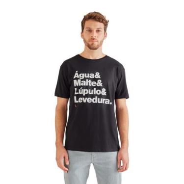 Imagem de Camiseta Algodão Receita Cerveja Reserva, P, Preto