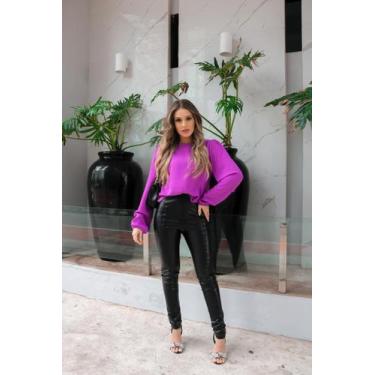 Imagem de Calça Couro Peluciada Feminina Luara  L amour - L'Amour, PP, Preto