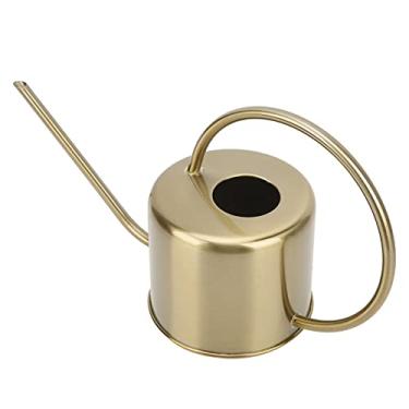 Imagem de HEEPDD Regador de Aço Inoxidável Com Bico Longo, 1,3L (44 onças) Vaso de de Plantas Internas e Externas para Suculentas, Flores, Varanda, Decoração de Jardim