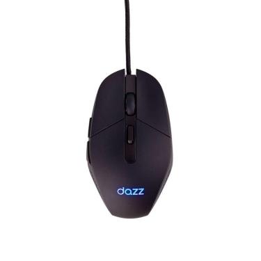 Imagem de Mouse Gamer Dazz GMO1001, LED, 3600DPI Ajustável, 06 Botões, 125Hz, Preto, - 62000179-Unissex