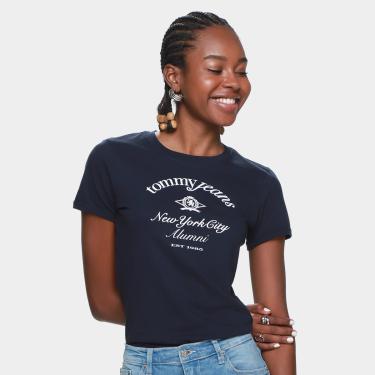 Imagem de Camiseta Tommy Jeans Crest NYC Ringer Feminina-Feminino