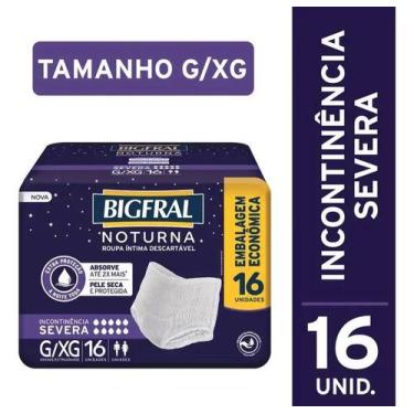 Imagem de Fralda bigfral roupa intima noturna g xg com 16 uni