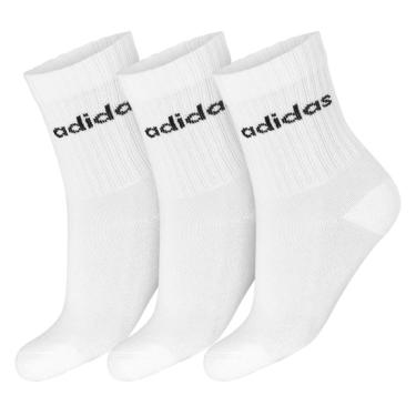 Imagem de Meia Adidas Infantil Linear Pack com 3 Pares - Branca-KXL