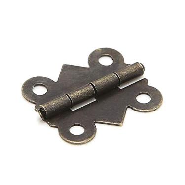Imagem de 10 dobradiças de dobradiça de caixa de joias mini porta armário gaveta 20 mm x 17 mm dobradiças de porta