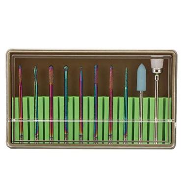 Imagem de SIWOTED 10 peças kit de brocas elétricas para unhas manicure pedicure máquina de polimento de unhas acessórios de peças de reposição