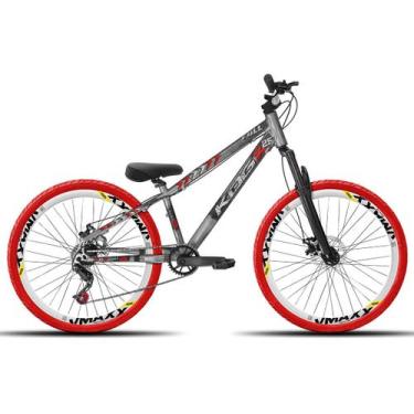 Imagem de Bicicleta aro 26 KOG Freeride, Grafite com vermelho 1