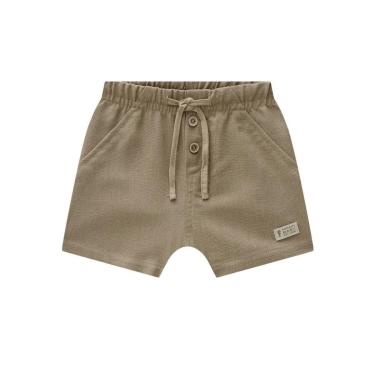 Imagem de Bermuda Linho Bebê Menino Onda Marinha Marrom-Masculino