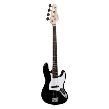 Imagem de Contrabaixo Giannini Gb-100 Jazz Bass Elétrico Passivo Preto/branco
