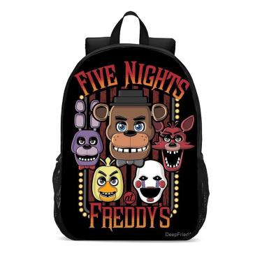 Imagem de Mochila Escolar Infanto Juvenil Jogos Fnaf Novidades 0409-Unissex