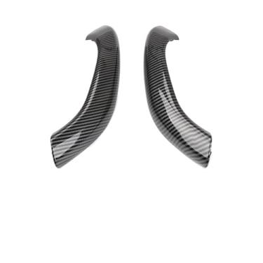 Imagem de 2 Cores De Fibra De Carbono Cromado Porta Interior Do Carro Puxar Alça Capa Guarnição Substituição Compatível Com Bmw X1 X2 F48 F49 F39 2017-2022(Carbon Fiber 1 Pair)