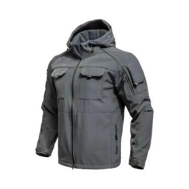 Imagem de Jaqueta Tática Militar Masculina De Fleece Impermeável Com Capuz Para 