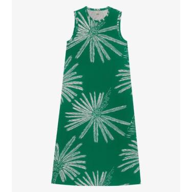 Imagem de Vestido Midi Feminino Viscotorcion Rovitex Verde, P, Verde
