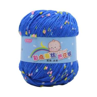 Imagem de Fio De Algodão Colorido 50g Para Tricô Manual, Crochê, Suéter, Coberto