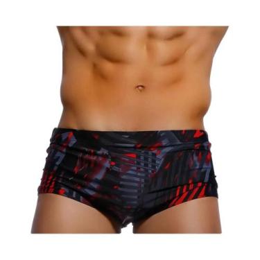 Imagem de Roupa De Banho Sexy Masculina Para O Verão, Calções De Surf Com Estamp