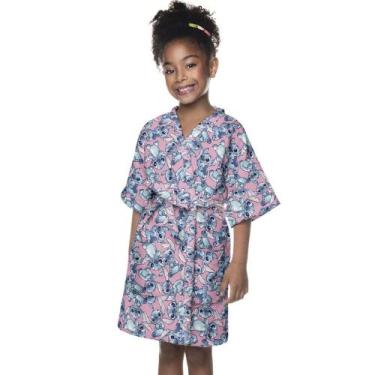 Imagem de Roupão Aveludado Infantil Quimono Personagens Lepper