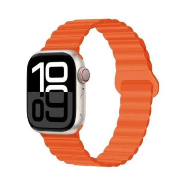 Imagem de Pulseira Esportiva Magnética De Silicone 42mm 44mm 45mm 46mm 49mm Para
