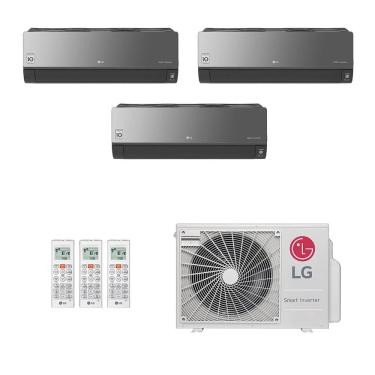 Imagem de Ar-Condicionado Multi Split Inverter LG 24.000 (2x Evap HW Artcool 9.000 + 1x Evap HW Artcool 12.000) Só Frio 220V