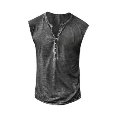 Imagem de Camiseta Masculina De Tamanho Grande, Casual, Respirável, Sem Mangas, 