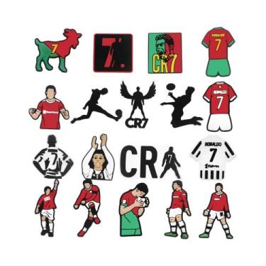 Imagem de Pingentes De Sapato Cristiano Ronaldo Estrela Do Futebol, 18 Peças/con
