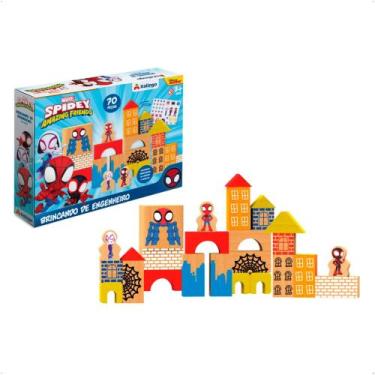 Imagem de Brincando de Engenheiro Spidey 70 Peças Desenvolve a Coordenação Motor