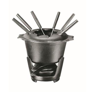 Imagem de Fondue Queijo Chocolate Preto Ferro Panela Mineira 18cm 1,2l